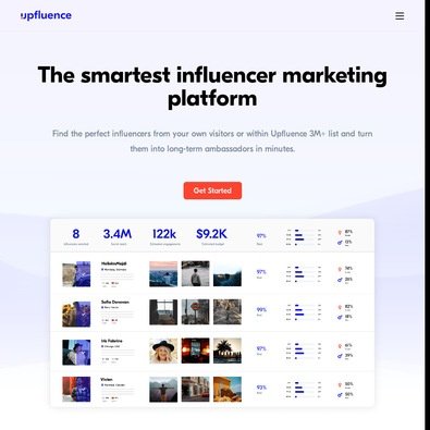 upfluence influencer marketing platform